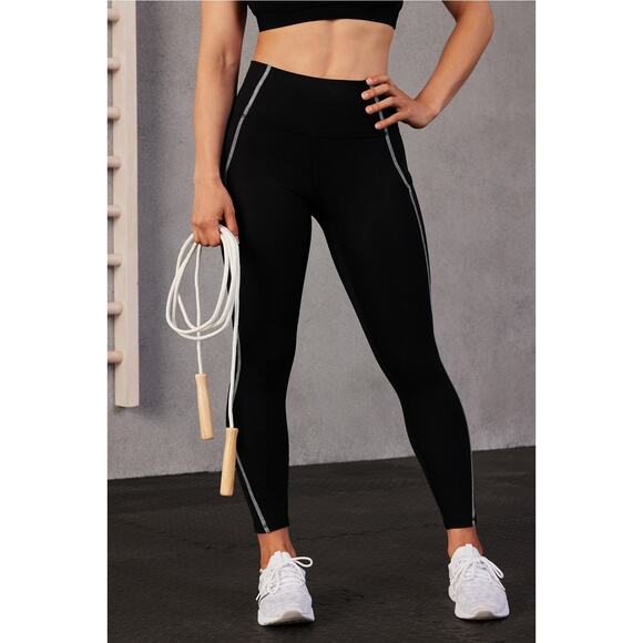Fabletics Oasis PureLuxe High-Waisted 7/8 Legging Black XS Athleisure Gym Sporty - Picture 1 of 6